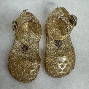 Old navy Sparkles Gold jellies Sandals NEVER WORN 6-12M /11